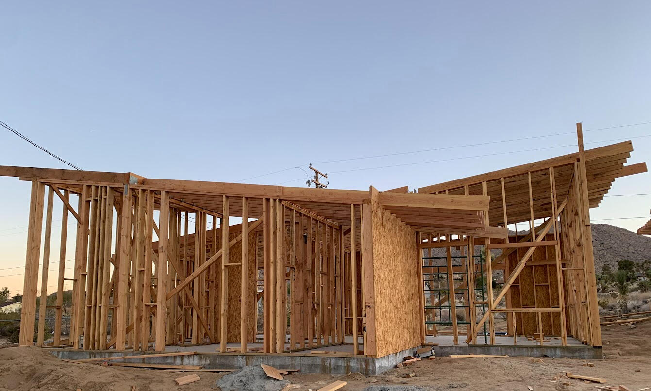 ADU Bungalow Framing Joshua Tree ADU Bungalow Framing Joshua Tree